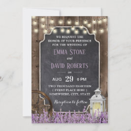 Invitación Boda floral Rústico de lavanda blanca