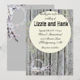 Invitación Boda floral rustico elegante