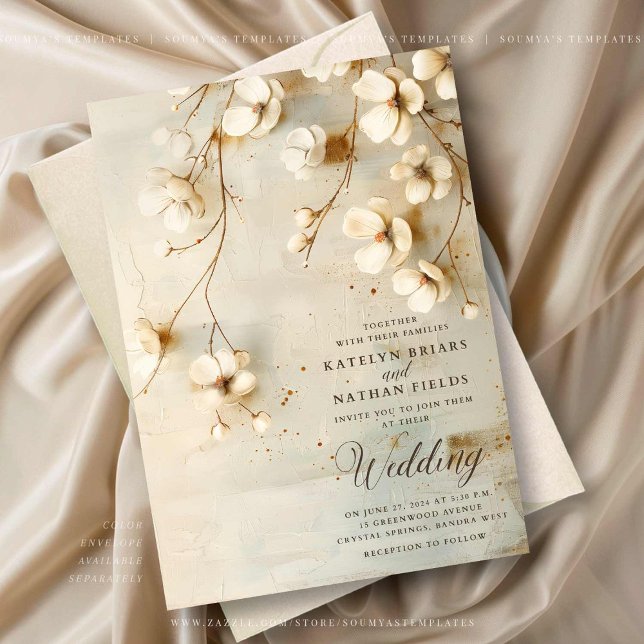 Invitación Boda floral rústico vintage (Subido por el creador)