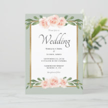 Boda floral Sage Green Watercolor