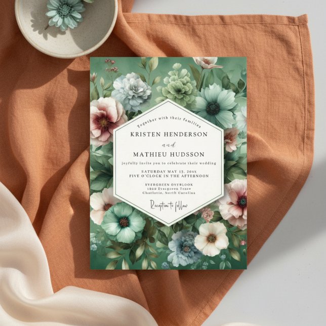 Invitación Boda Floral Salvia Nostálgica (Subido por el creador)