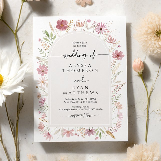 Invitación Boda floral silvestre de otoño (Subido por el creador)