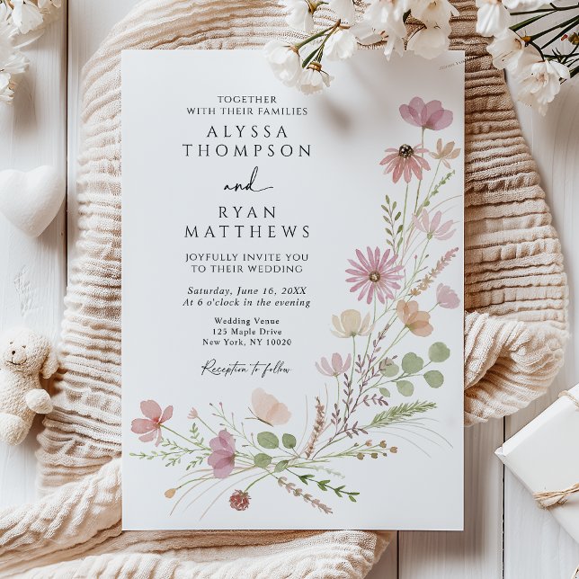 Invitación Boda floral silvestre de otoño (Subido por el creador)