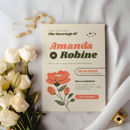 Invitación Boda floral simple