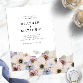 Invitación Boda Floral Simple Boho