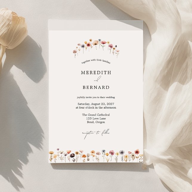 Invitación Boda floral simple y colorido (Subido por el creador)
