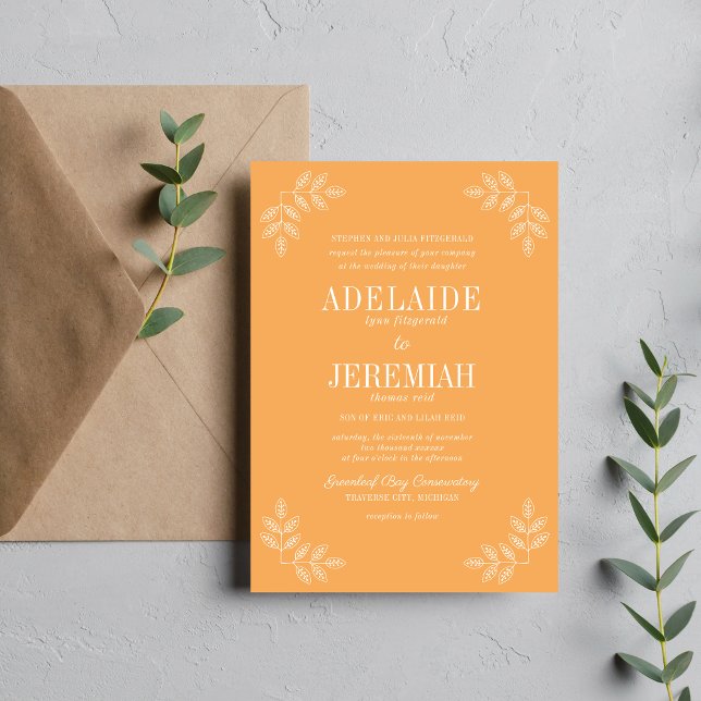 Invitación Boda Floral Simplicity 2 Sorbet (Subido por el creador)