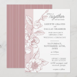 Invitación Boda floral Southern Magnolia Blossom