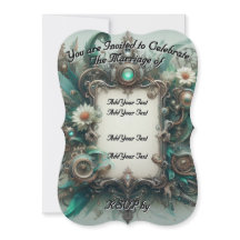 Boda Floral Steampunk Green y Silver