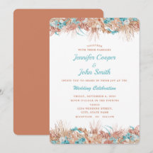 Boda floral terracota boho acuarela