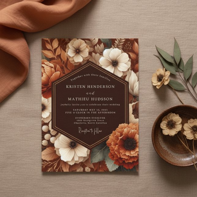 Invitación Boda Floral Terrosa Siena (Subido por el creador)
