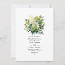 Boda floral tonos de verde