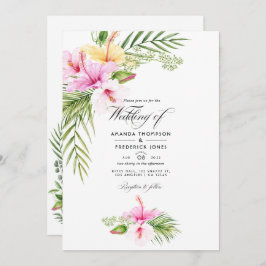 Invitación Boda Floral Tropical Aloha Foto