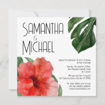 Boda floral tropical de Moda moderna