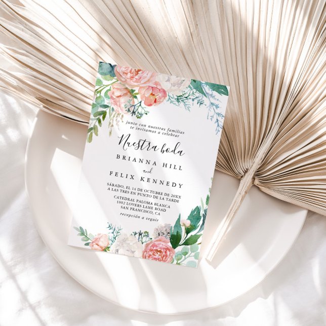 Invitación Boda Floral tropical ilustrado Nuestra Boda (Subido por el creador)