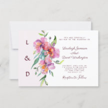 Boda floral tropical rosa personalizada