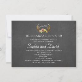 Invitación Boda floral único para la cena