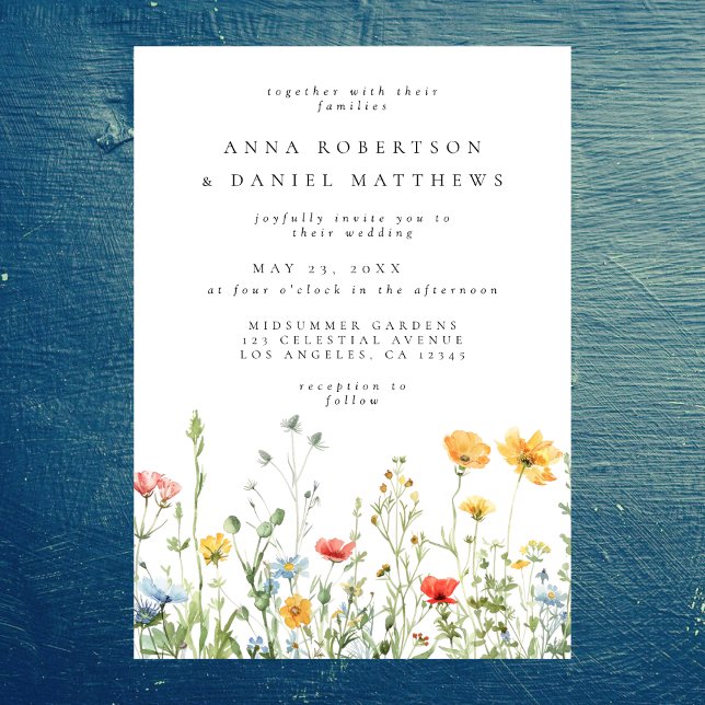 Invitación Boda floral veraniega caprichosa (Subido por el creador)