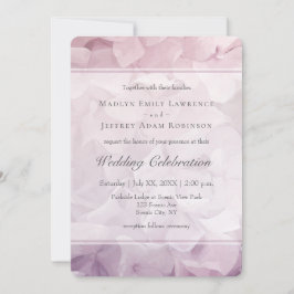 Invitación Boda floral veraniego Rubor Pink Purple Hydrangea