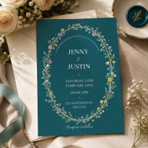 Boda Floral Verde Azul 
