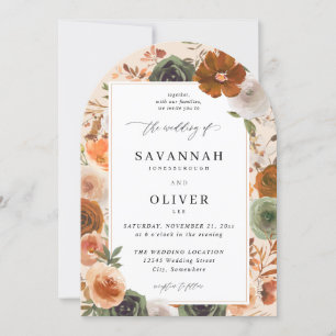 Invitación Boda floral verde de Cotta S2 VLN-Arco Be