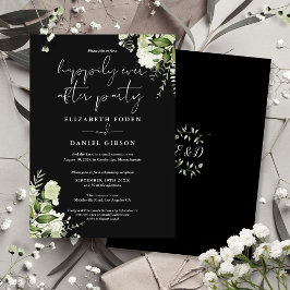 Invitación Boda Floral Verde Felices Para Siempre