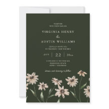 Boda floral verde simple moderna