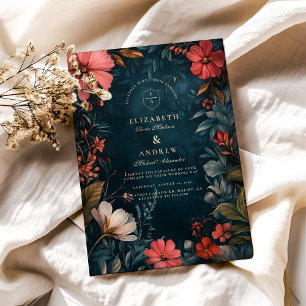 Invitación Boda floral victoriana temperamental