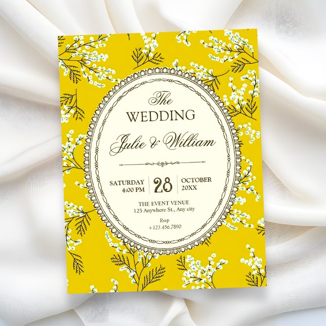 Invitación Boda floral vintage (Subido por el creador)