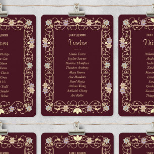 Invitación Boda floral vintage elegante rococó revival