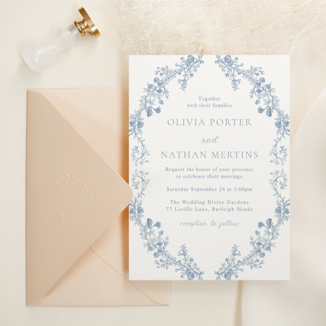 Invitación Boda Floral Vintage Moderno (Subido por el creador)
