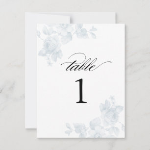Invitación Boda Floral Vintage Números de tabla