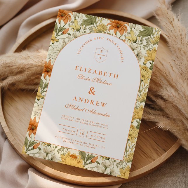 Invitación Boda Floral Vintage Rústica (Subido por el creador)