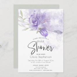Invitación Boda | Floral violeta violeta violeta rusa Rosa
