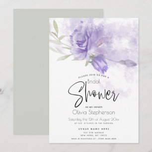 Invitación Boda   Floral violeta violeta violeta rusa Rosa