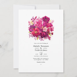Invitación Boda floral Viva Magenta