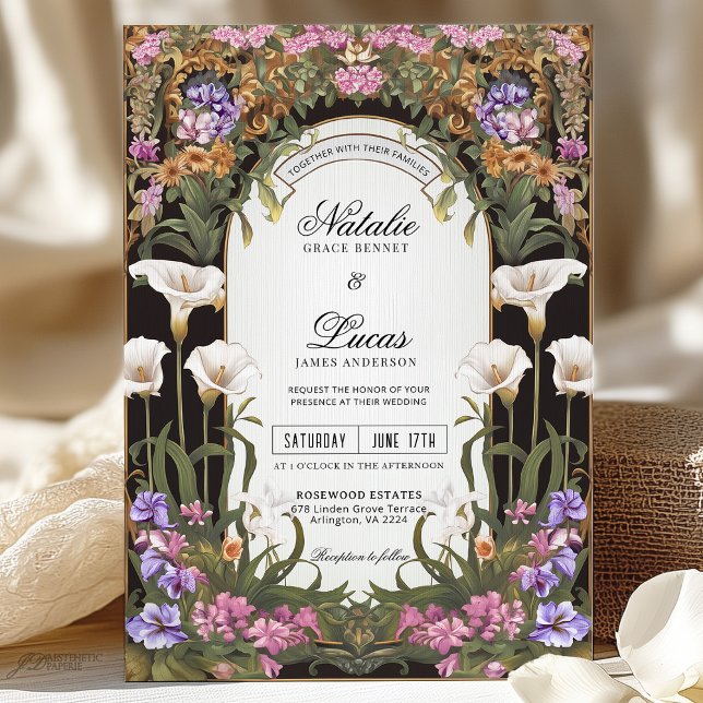 Invitación Boda Floral Whimisal Pink Calla Lily (Subido por el creador)