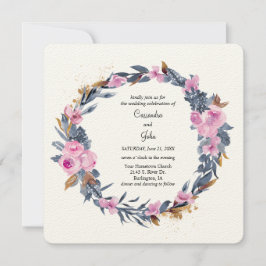 Invitación Boda Floral Wreath