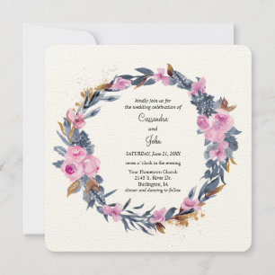 Invitación Boda Floral Wreath