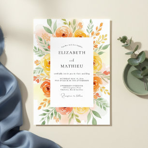 Invitación Boda Florecimiento Artístico Flor de Melocotón