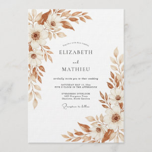 Invitación Boda Florecimiento Pintoresco Siena