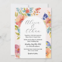 Boda Flores Modernas Elegante Rosa