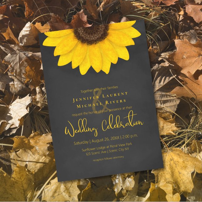 Invitación boda florido rústico con pizarra de crema de giras (Subido por el creador)