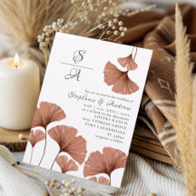 Boda follaje moderno Terracotta Ginkgo