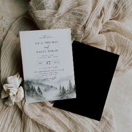 Invitación Boda forestal de montaña Misty