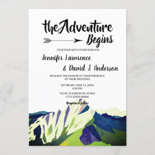 Invitación Boda Forestal de Montaña Woodland Moderno
