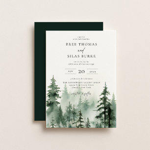 Invitación Boda Forestal de Pino Silvestre