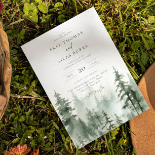 Invitación Boda Forestal de Pino Silvestre