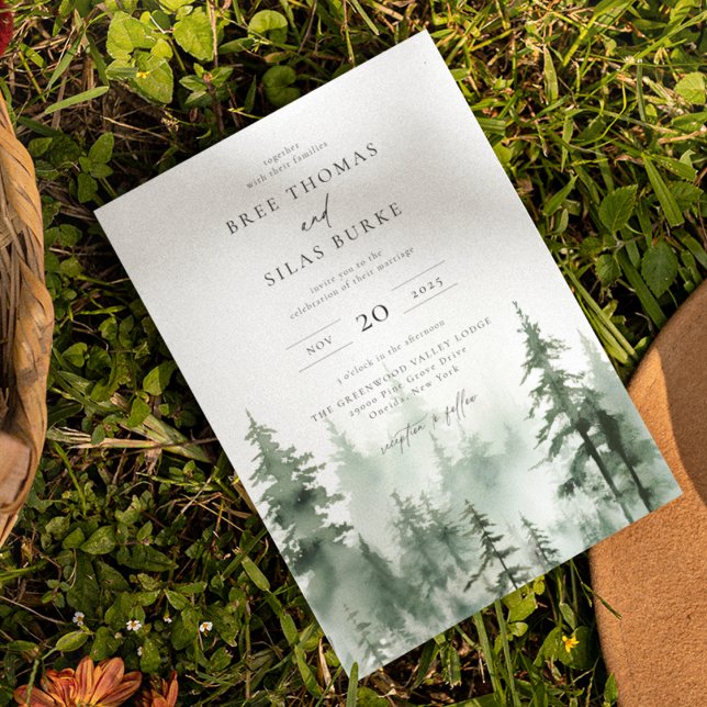 Invitación Boda Forestal de Pino Silvestre (Subido por el creador)