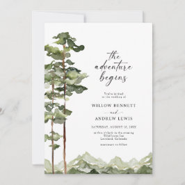Invitación Boda forestal moderno